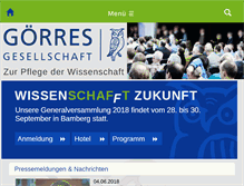 Tablet Screenshot of goerres-gesellschaft.de